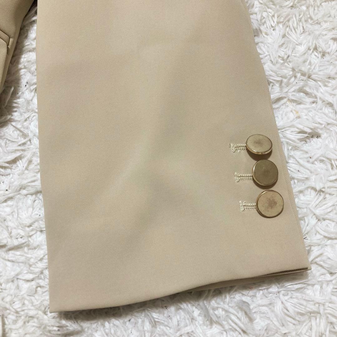 美品♡ リヴドロワ ツイルテーラードジャケット 金ボタン ダブル ベージュ F