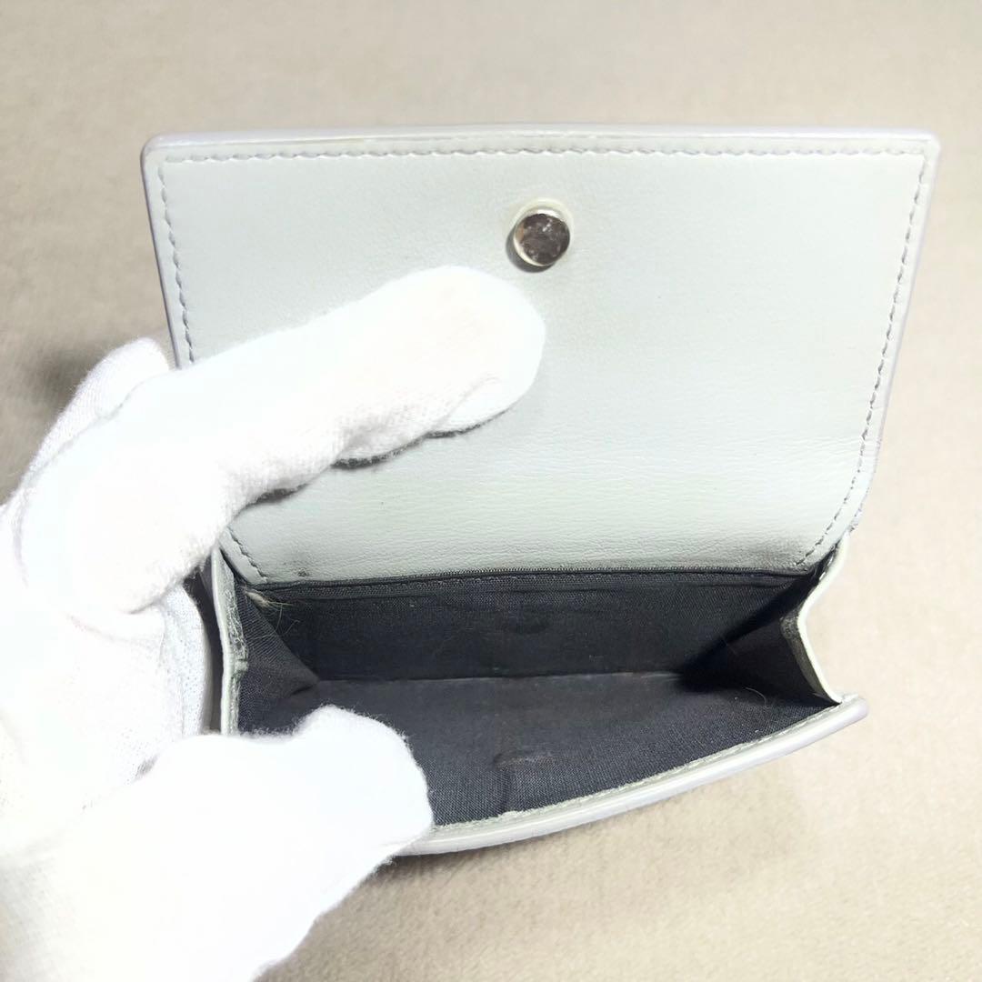 【美品】Dior ディオール　三つ折り財布　ウォレット コンパクト CDアイコン