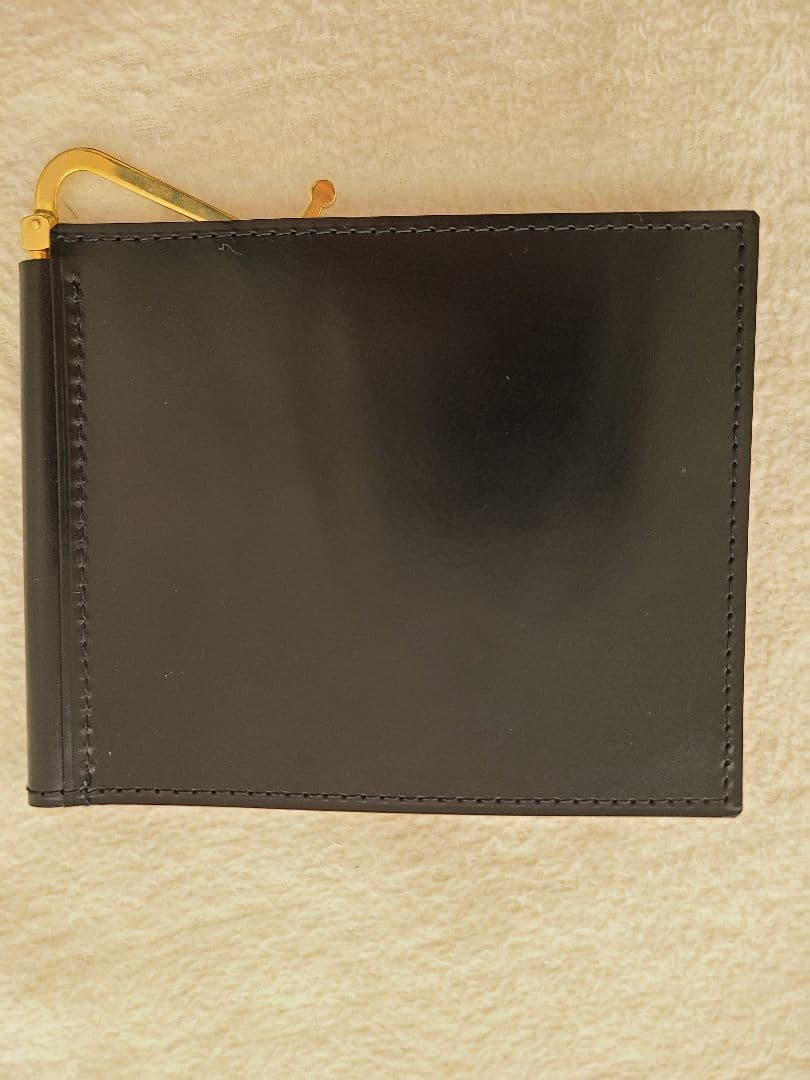 中古美品 GANZOシンブライドル マネークリップ ブラック