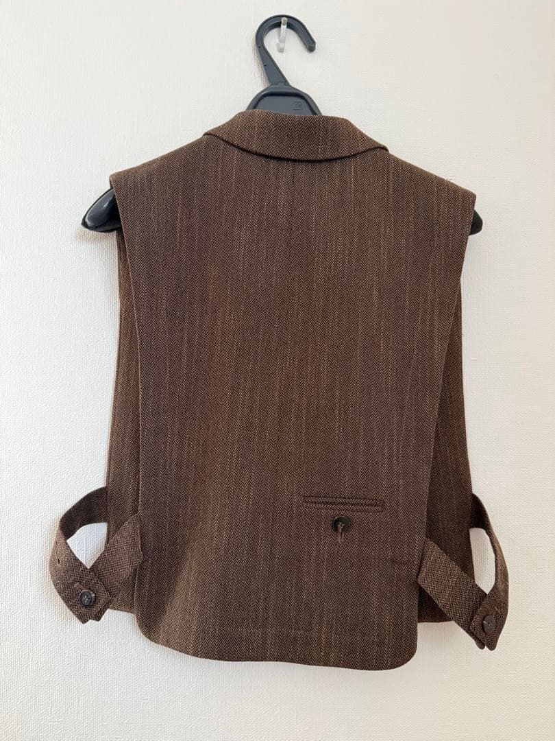 ジャケット・アウター CONVERTIBLE HERRINGBONE JACKET BROWN