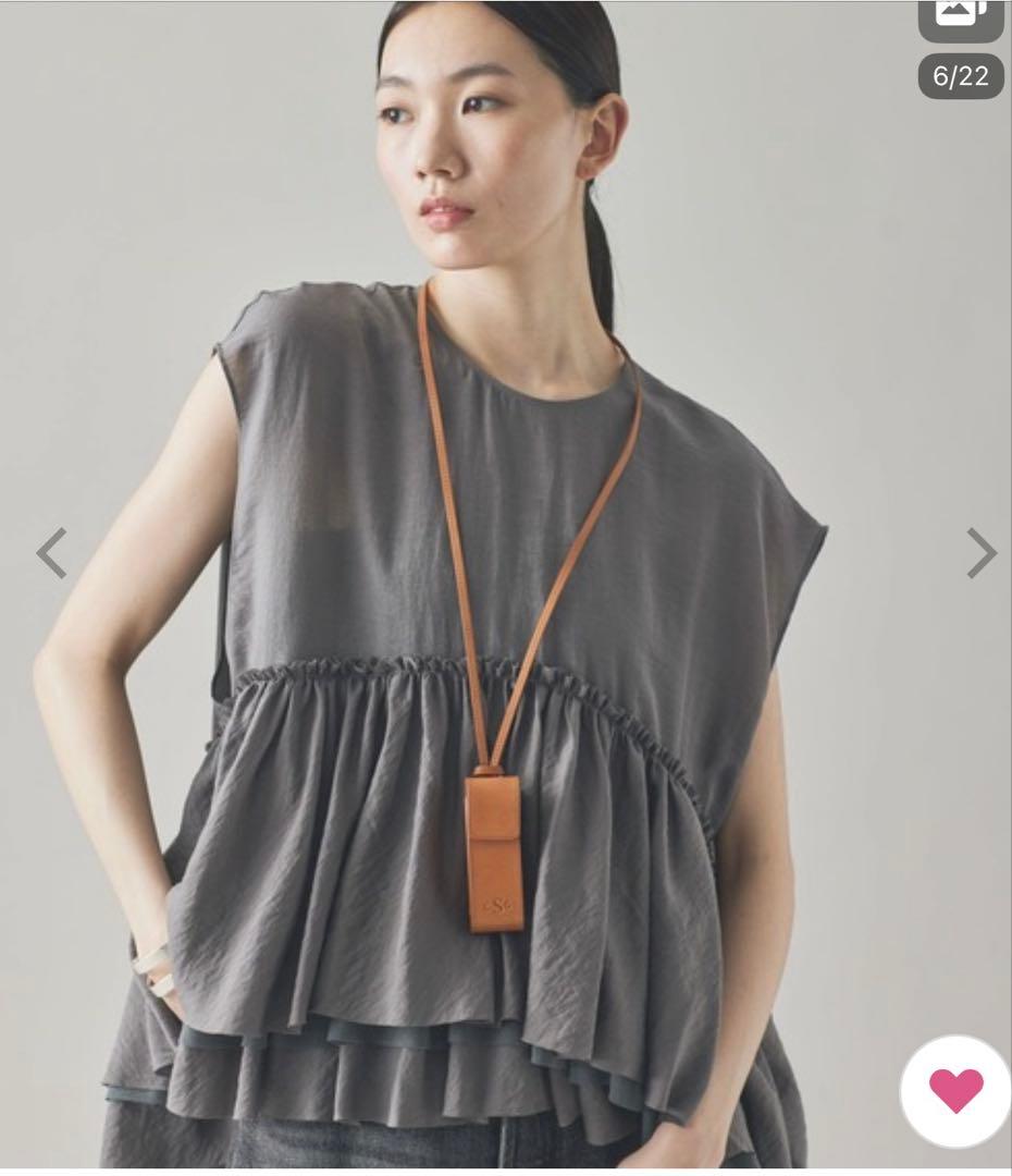 カレンソロジー 〈ＣＳＧ〉レザーリップケース　キャメル　ネックレス