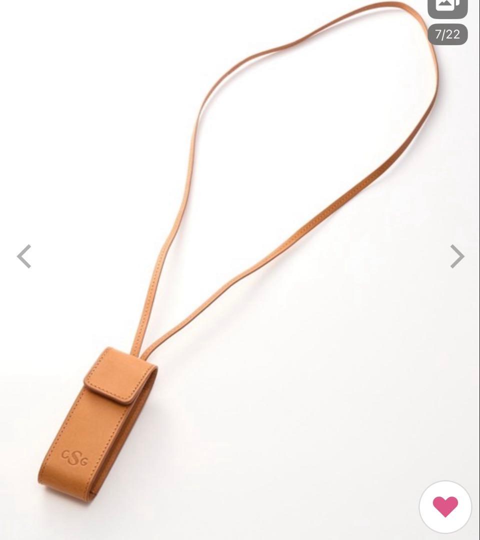 カレンソロジー 〈ＣＳＧ〉レザーリップケース　キャメル　ネックレス