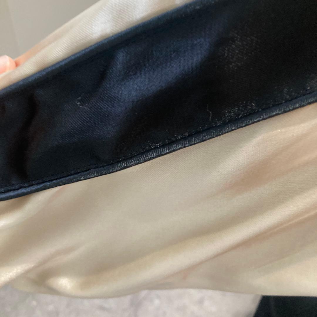 別注バイカラーサテンジャケット/ブラック　スカジャン