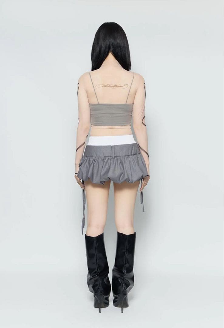 な*ぴ様 【美品】S layered balloon skirt gray