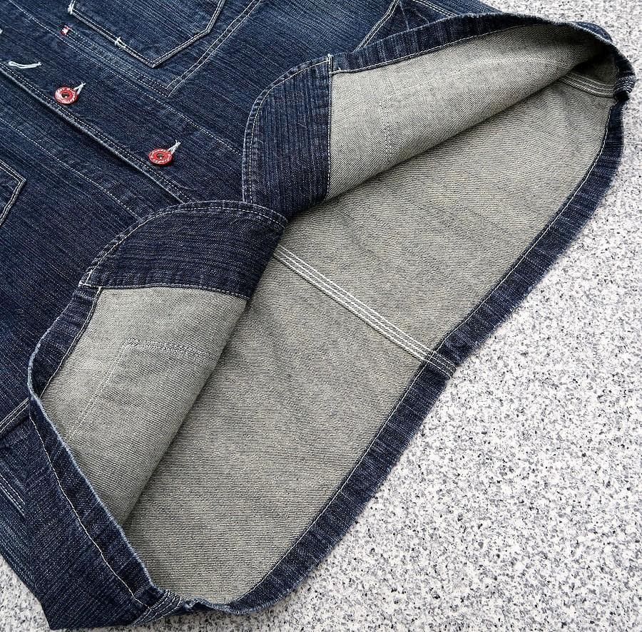 美品 L CUNE キューン デニム カバーオール USED加工