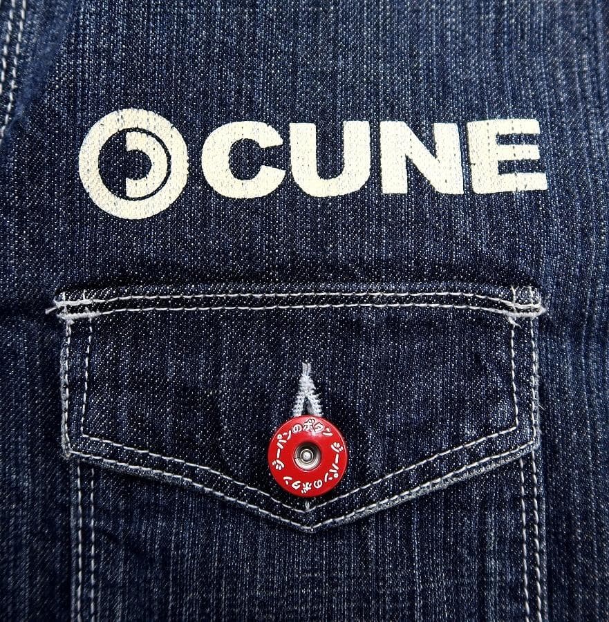 美品 L CUNE キューン デニム カバーオール USED加工