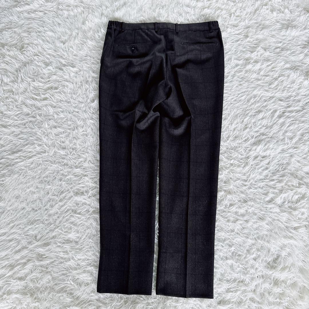 【スーツセレクト】4S スリーピース スーツ グレー チェック AB6 手洗い可