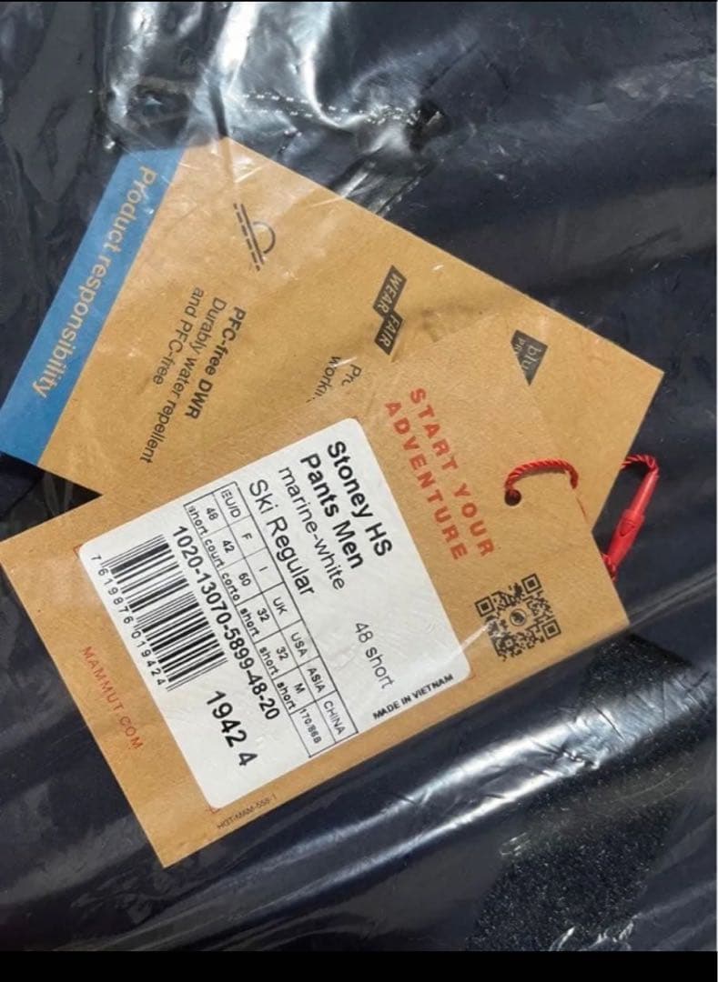 新品マムートストーニー ハードシェル パンツ Thermo PantsネイビーM