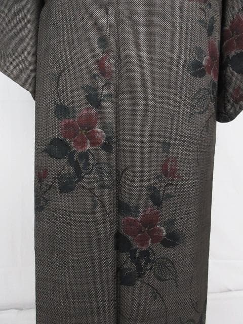 未着用に近い！都喜エ門＊藤絹織物＊７マルキ＊本場大島紬＊着物＊１６７ｃｍ＊裄６６