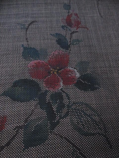 未着用に近い！都喜エ門＊藤絹織物＊７マルキ＊本場大島紬＊着物＊１６７ｃｍ＊裄６６