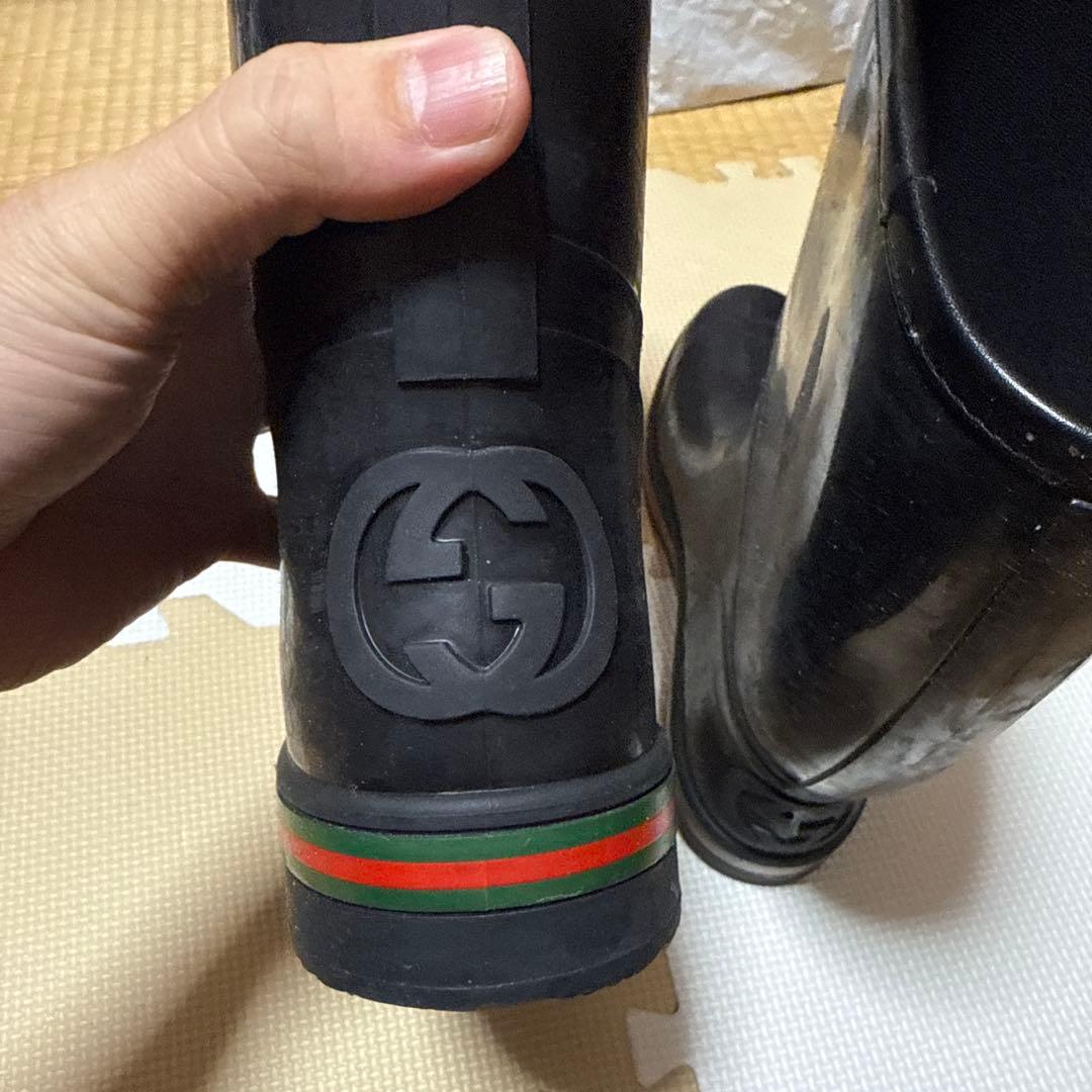 GUCCI ラバーレインブーツ　サイズ9