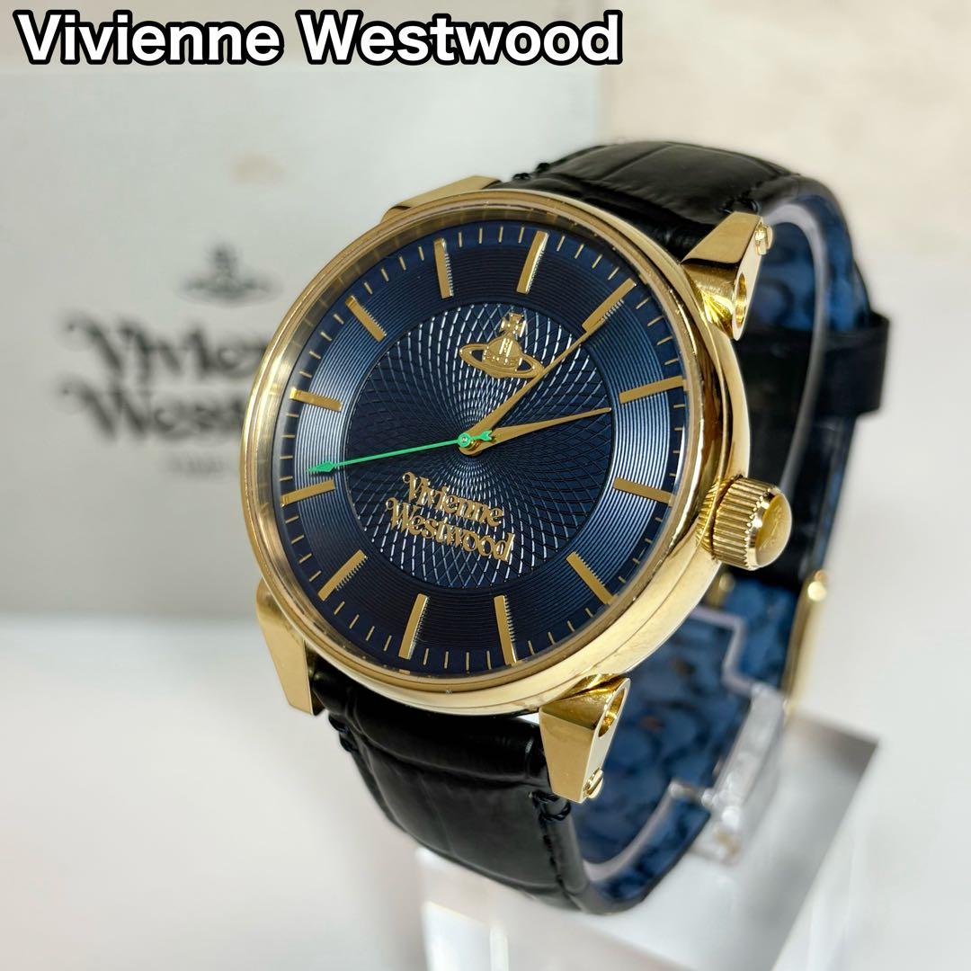Vivienne Westwood 腕時計 VV065NVBK ネイビー 金 黒