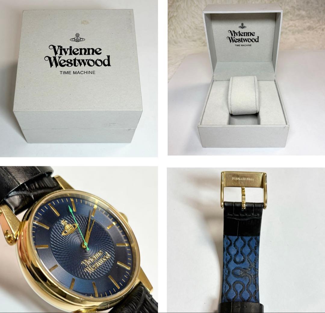 Vivienne Westwood 腕時計 VV065NVBK ネイビー 金 黒
