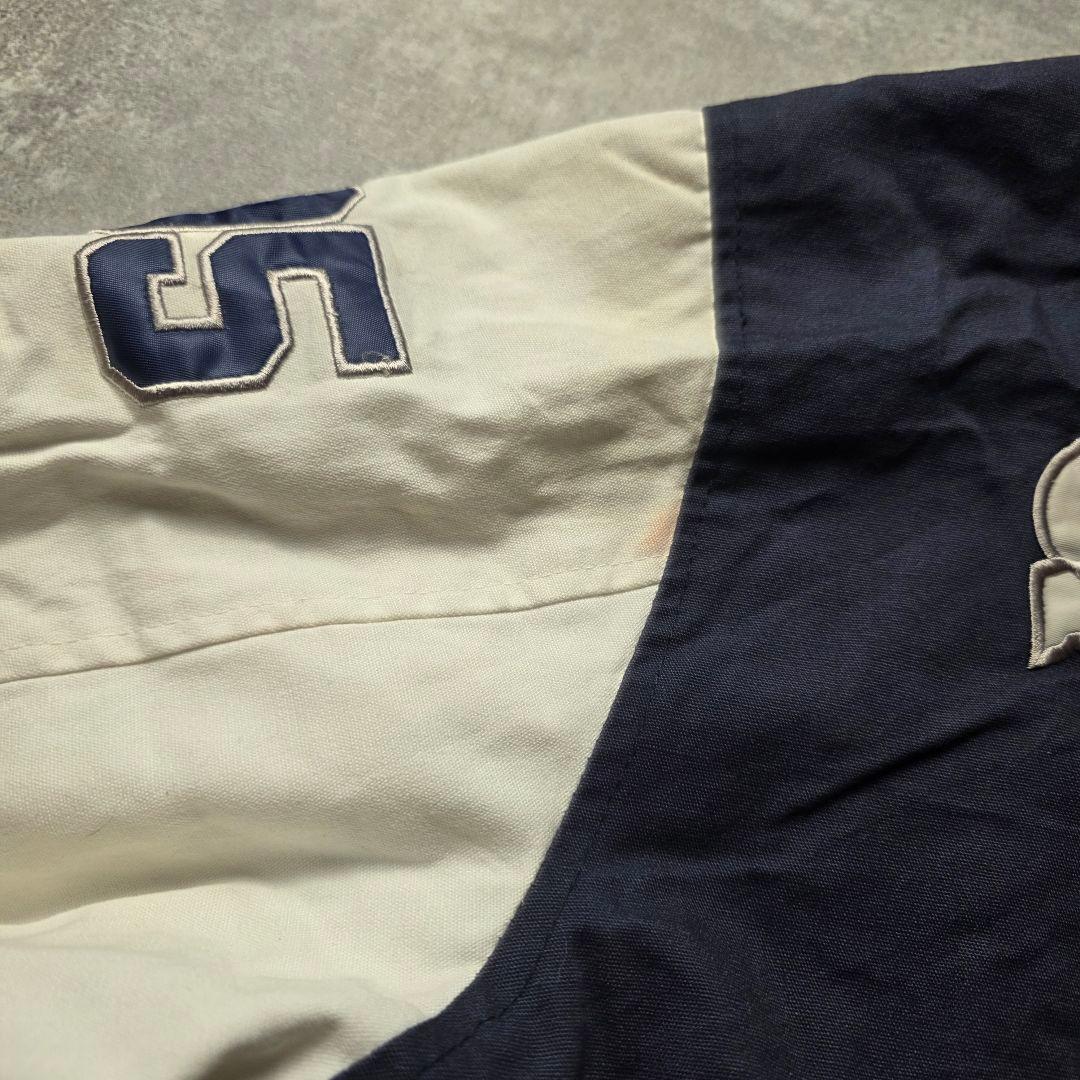 激レアNFLダラスカウボーイズスタジャンスーパーボウルアメフトフェード紺色古着L