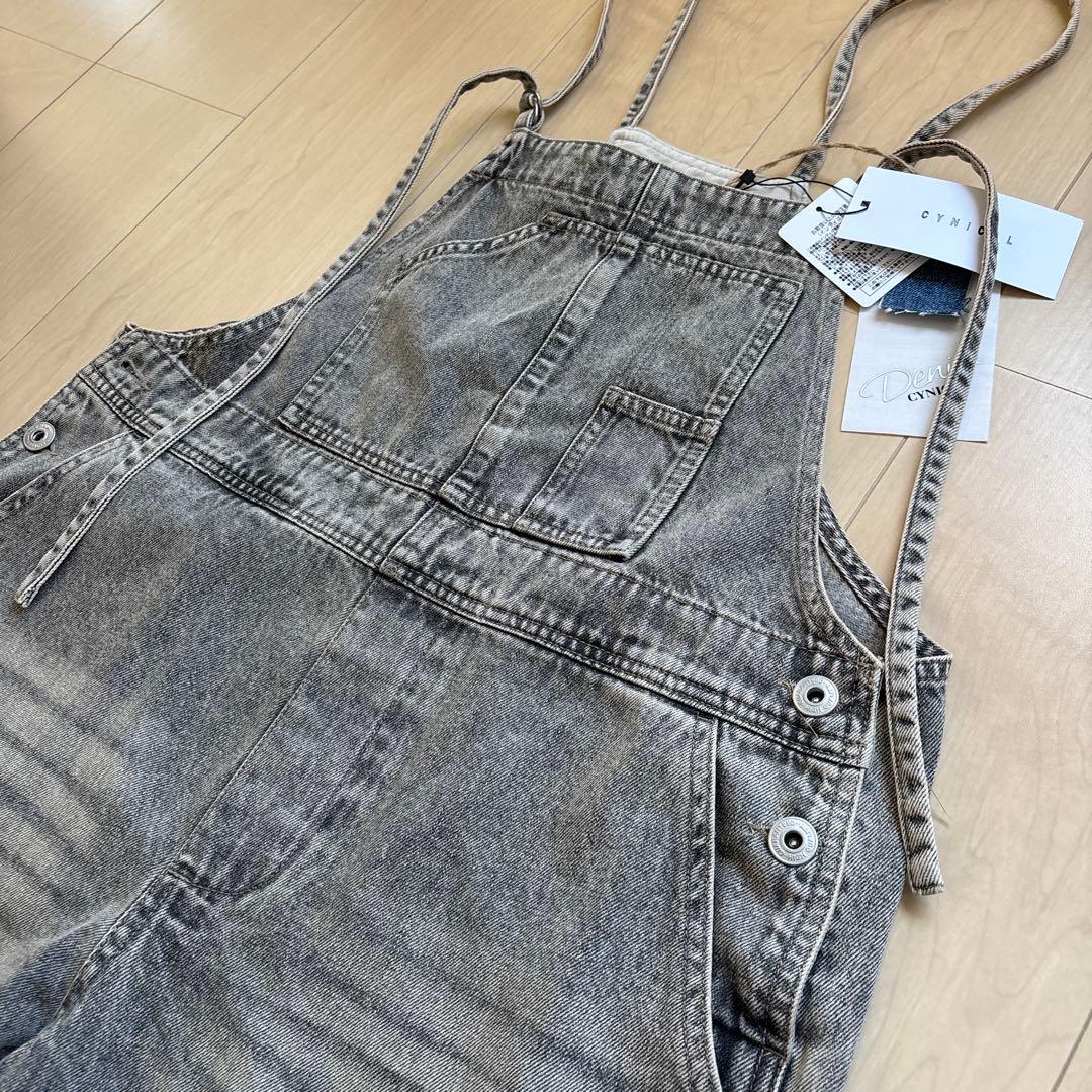 イシカワラボ ＣＹＮＩＣＡＬ ミドルオンスデニムキャミサロペット