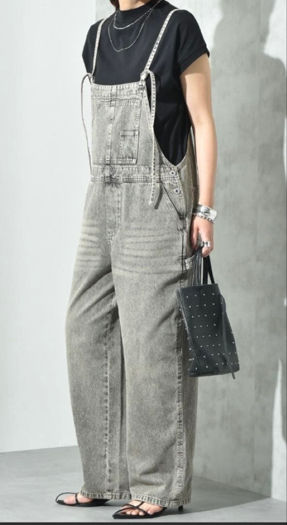 イシカワラボ ＣＹＮＩＣＡＬ ミドルオンスデニムキャミサロペット