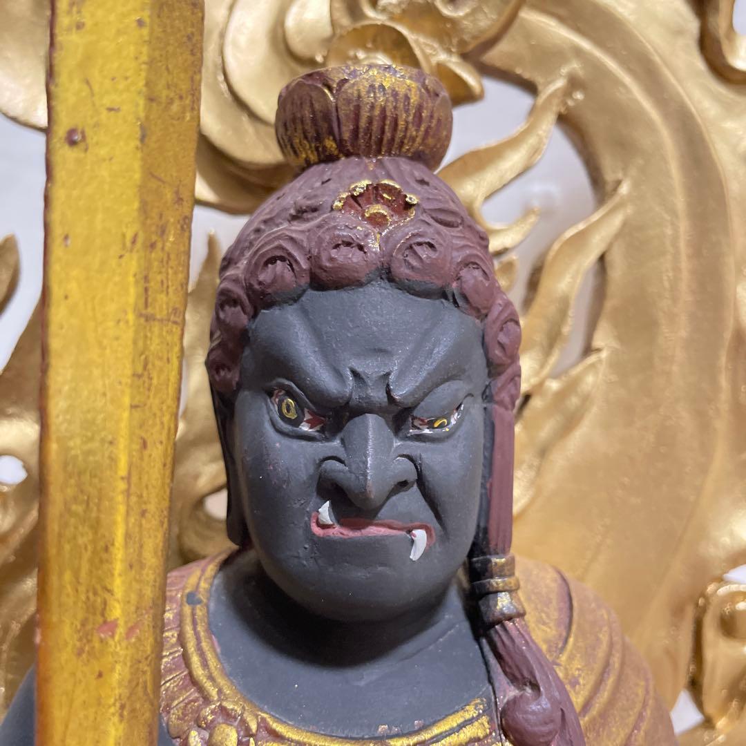 最終値下げ　不動明王　仏像　木彫り