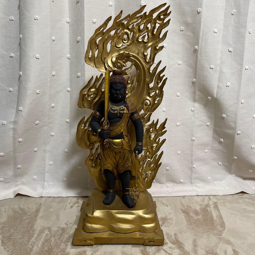 最終値下げ　不動明王　仏像　木彫り