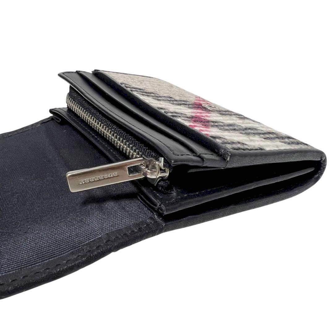 美品 BURBERRY バーバリー メガチェック ケース ウール ブラック