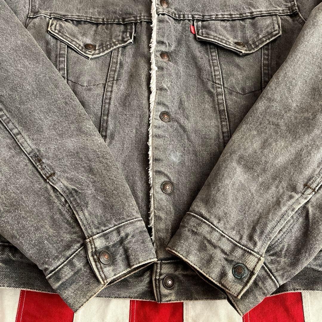 80s LEVI'S 裏ボア 先染め ブラック Gジャン アメリカ製 38R