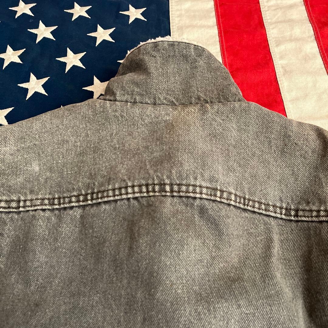 80s LEVI'S 裏ボア 先染め ブラック Gジャン アメリカ製 38R