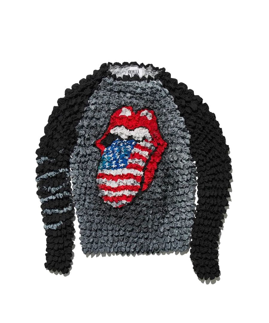 トップス MASU TONGUE AND LIPS POPCORN RAGLAN T