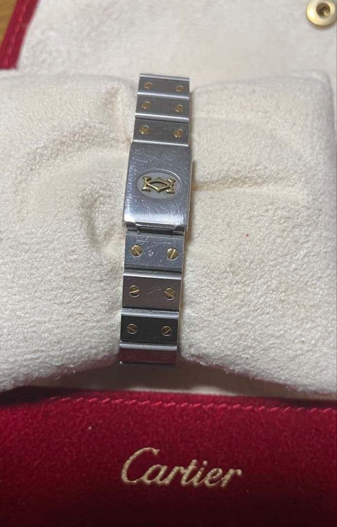 希少　Cartier サントス ヴァンドーム ボルドー 腕時計　タンク　ガルべ