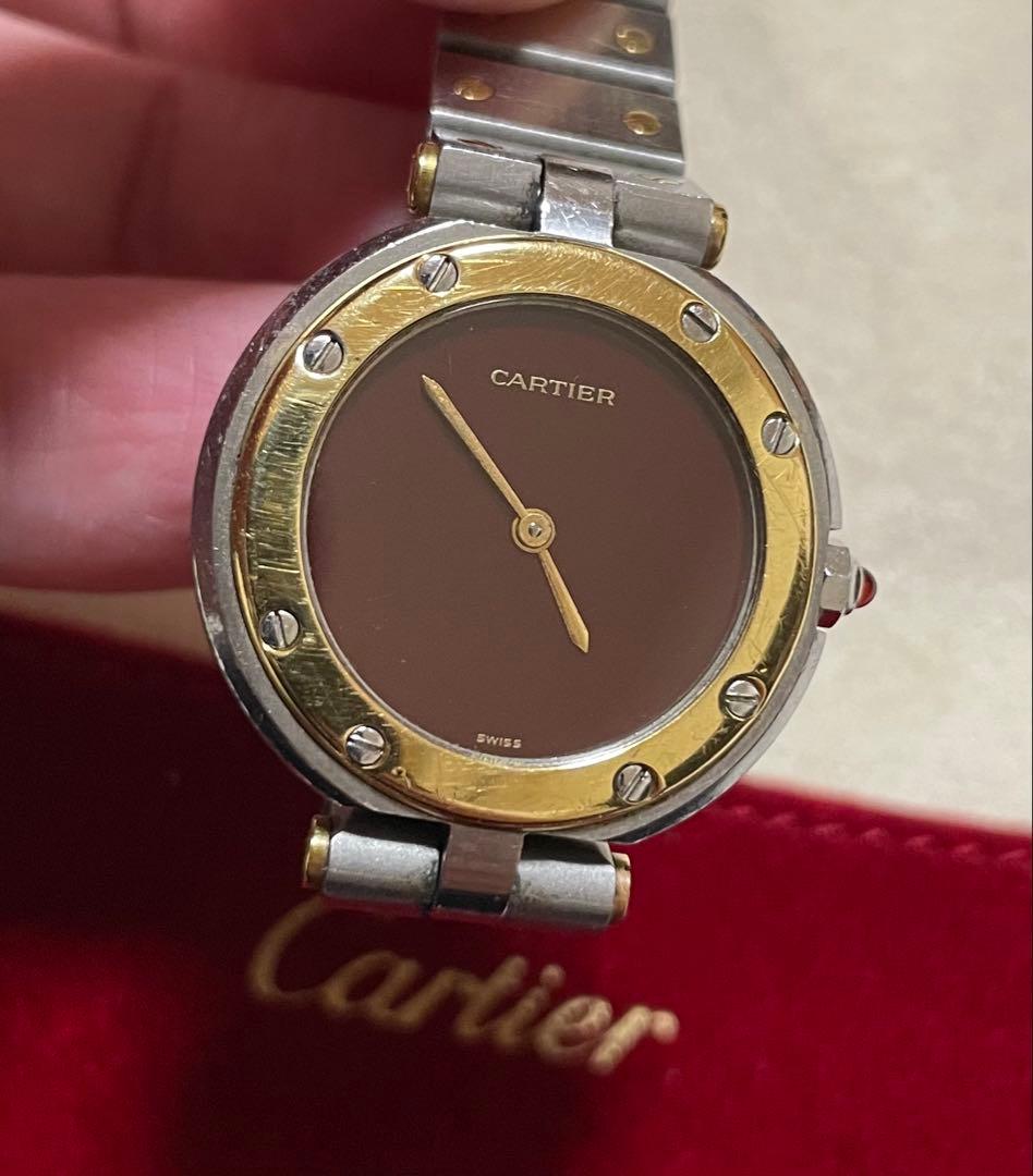 希少　Cartier サントス ヴァンドーム ボルドー 腕時計　タンク　ガルべ