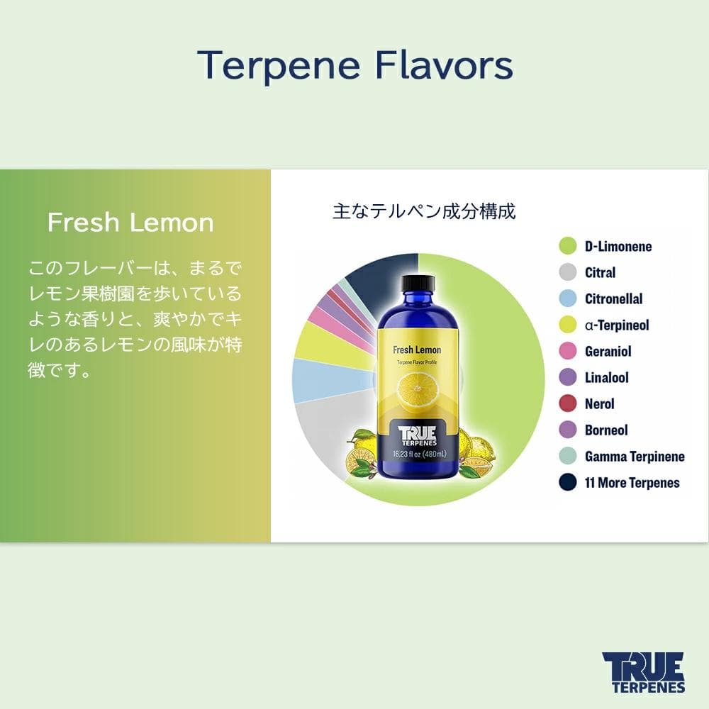 TRUE テルペン 510 CBD CBN CBG 10ml フレッシュレモン