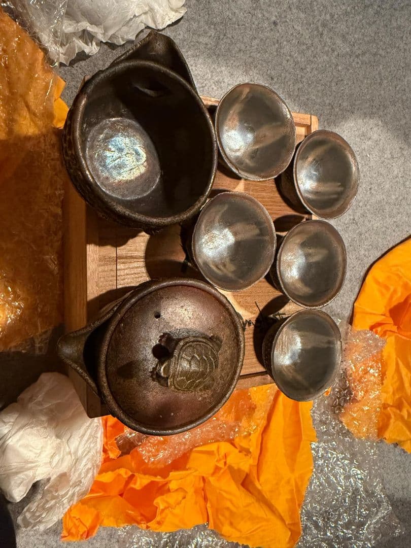 か*る様 (備前手造鶴紋章超細工ぐ茶器)