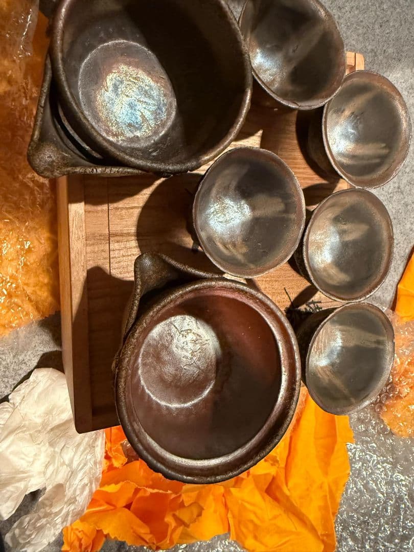 か*る様 (備前手造鶴紋章超細工ぐ茶器)