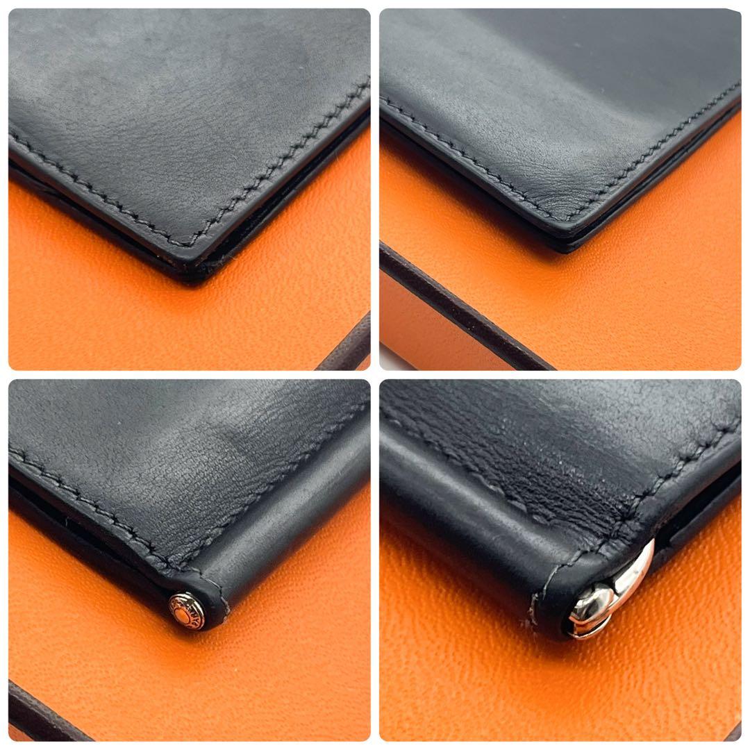 HERMES【最高級美品2014年モデル】ボックスカーフマネークリップ二つ折り