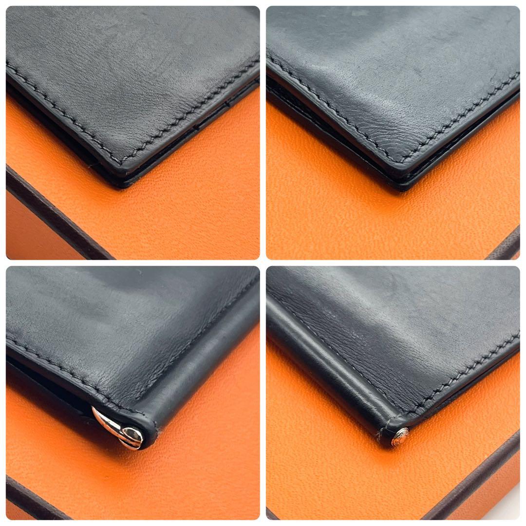 HERMES【最高級美品2014年モデル】ボックスカーフマネークリップ二つ折り
