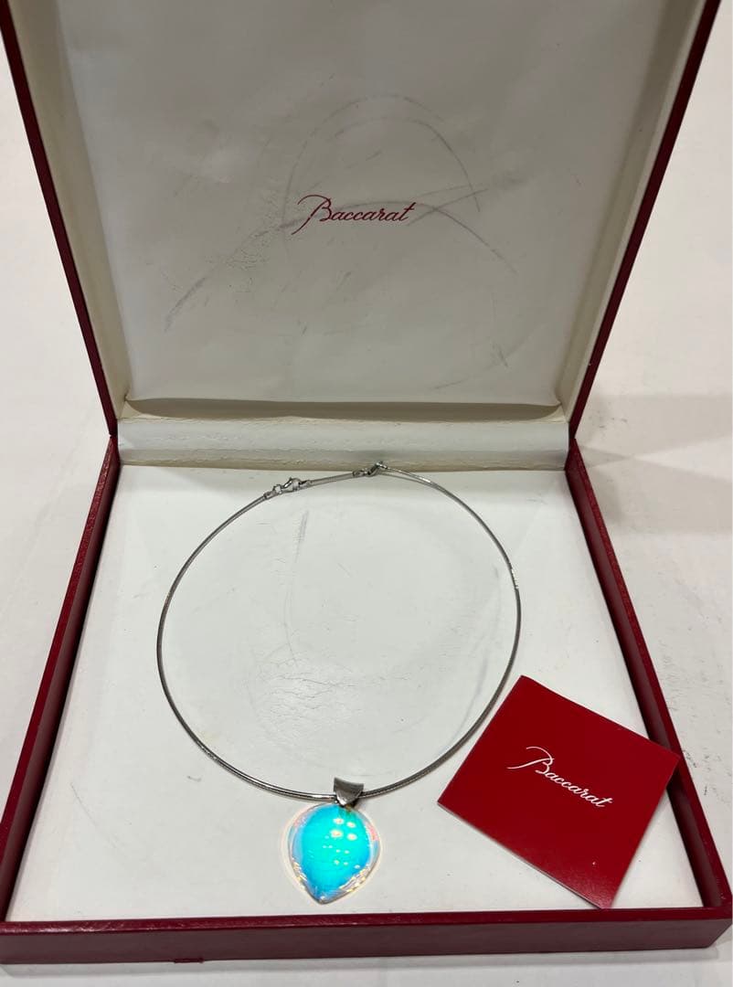 美品☆バカラ タリスマン イリゼ クリア ネックレス オメガチェーン