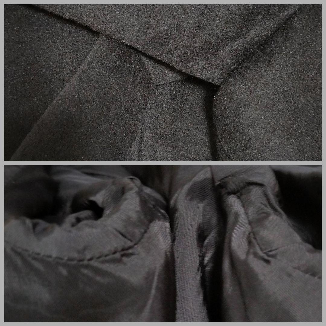 ANAYI アナイ ノーカラージャケット ケープシルエット アンゴラ混 黒