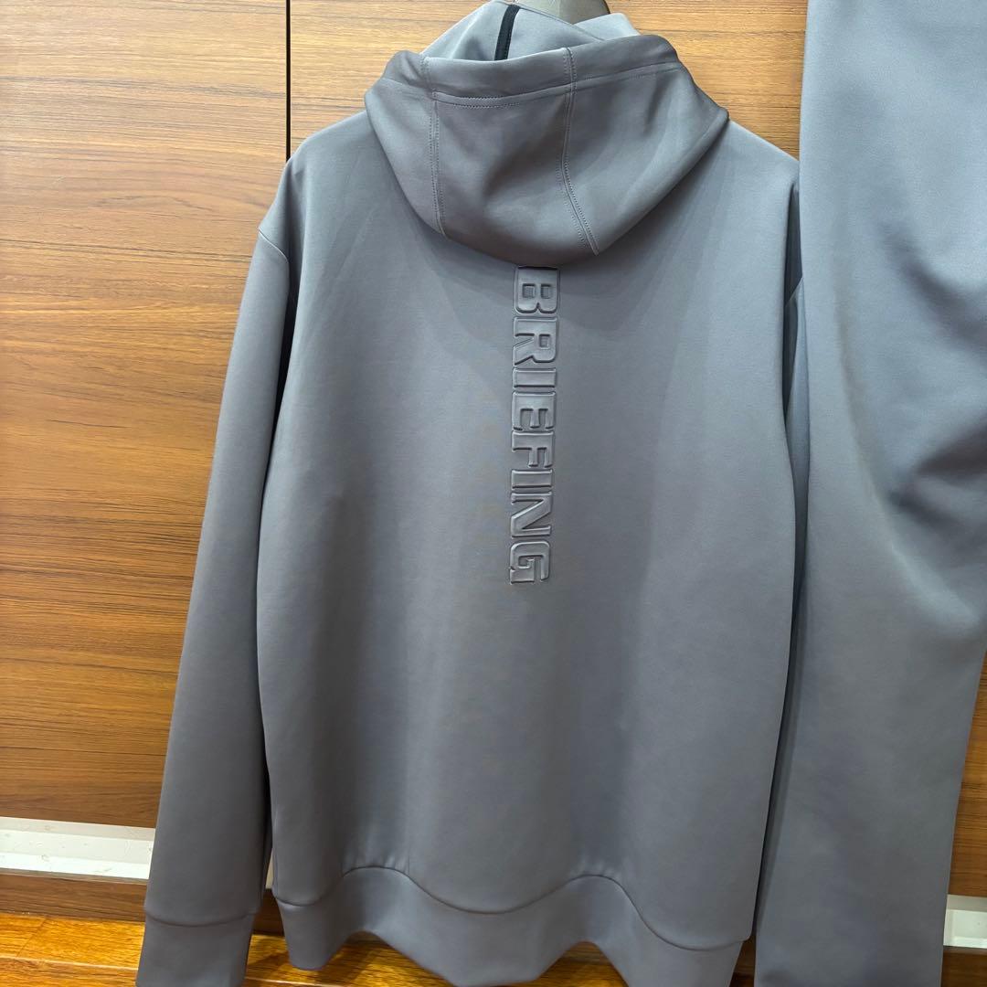 BRIEFING GOLF 3Dロゴセットアップグレー上メンズL 下XL