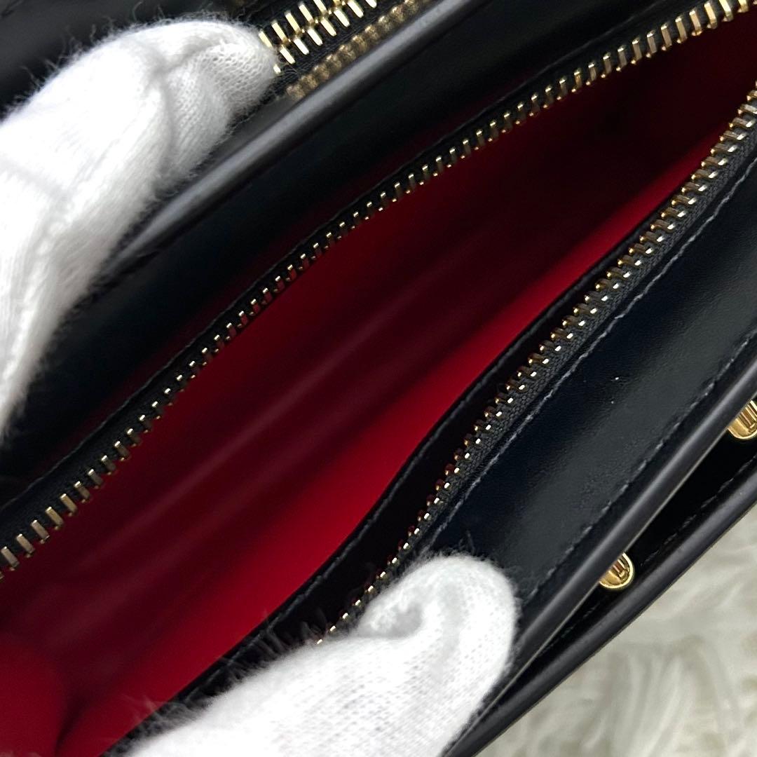 【未使用級】MARNI ナッパ カーフスキン バッグ 2way 定番 ブラック