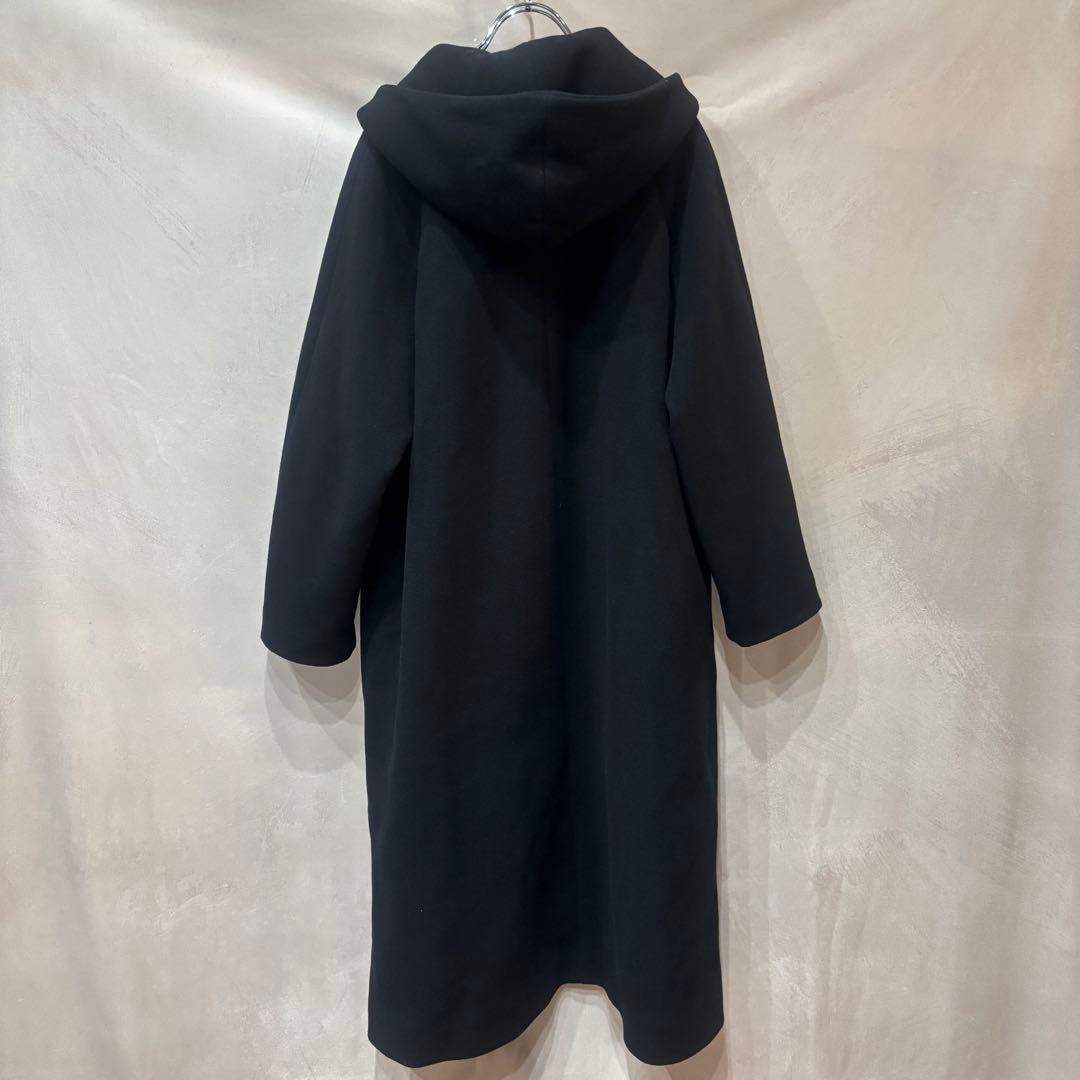 美品 SHIPS any: SORONA フーデットコート ウール ブラック