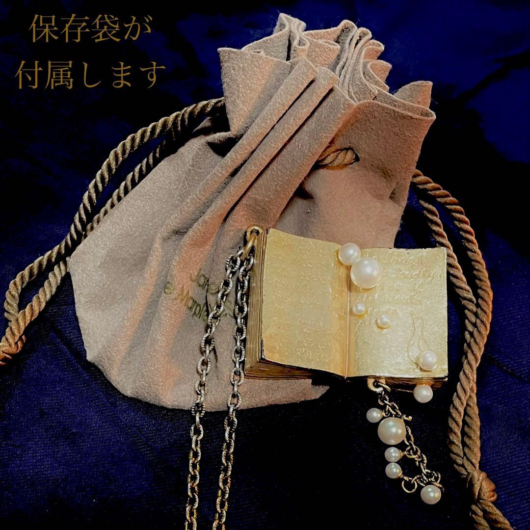 ジェーンマープル 本型ペンダント ネックレス パール付き