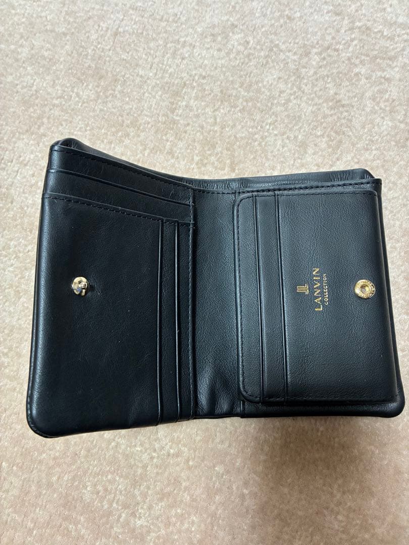LANVIN ブラック 二つ折り財布