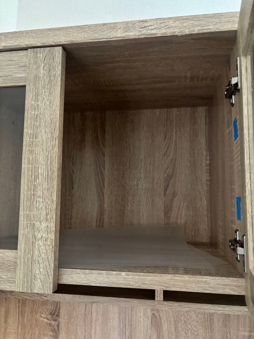 ガラス扉キッチン収納 5段/7段可動棚