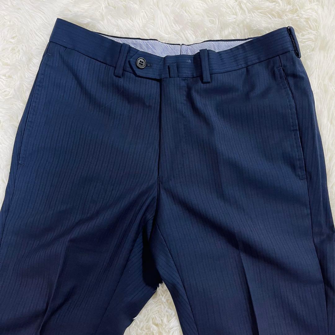 希少サイズ ユニバーサルランゲージ REDA スリーピース スーツ 紺 42