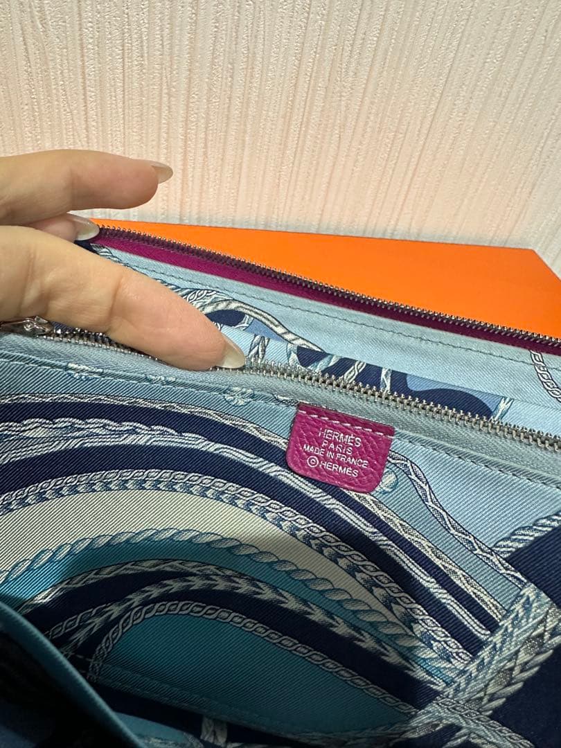 HERMES♡エルメス♡シルクイン♡紫♡パープル♡長財布