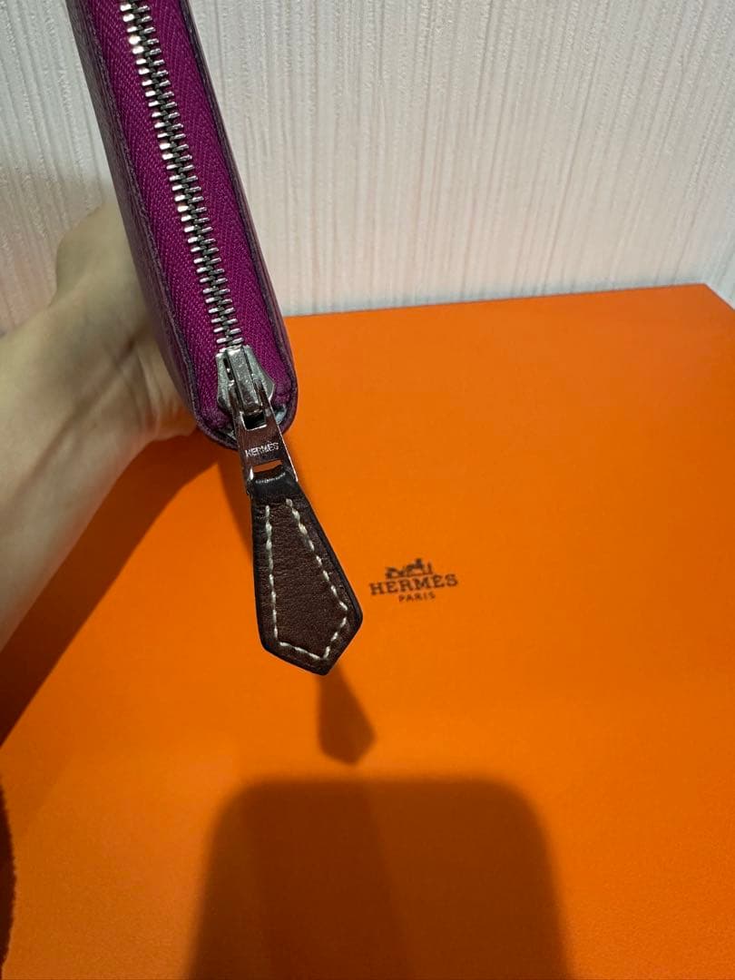 HERMES♡エルメス♡シルクイン♡紫♡パープル♡長財布