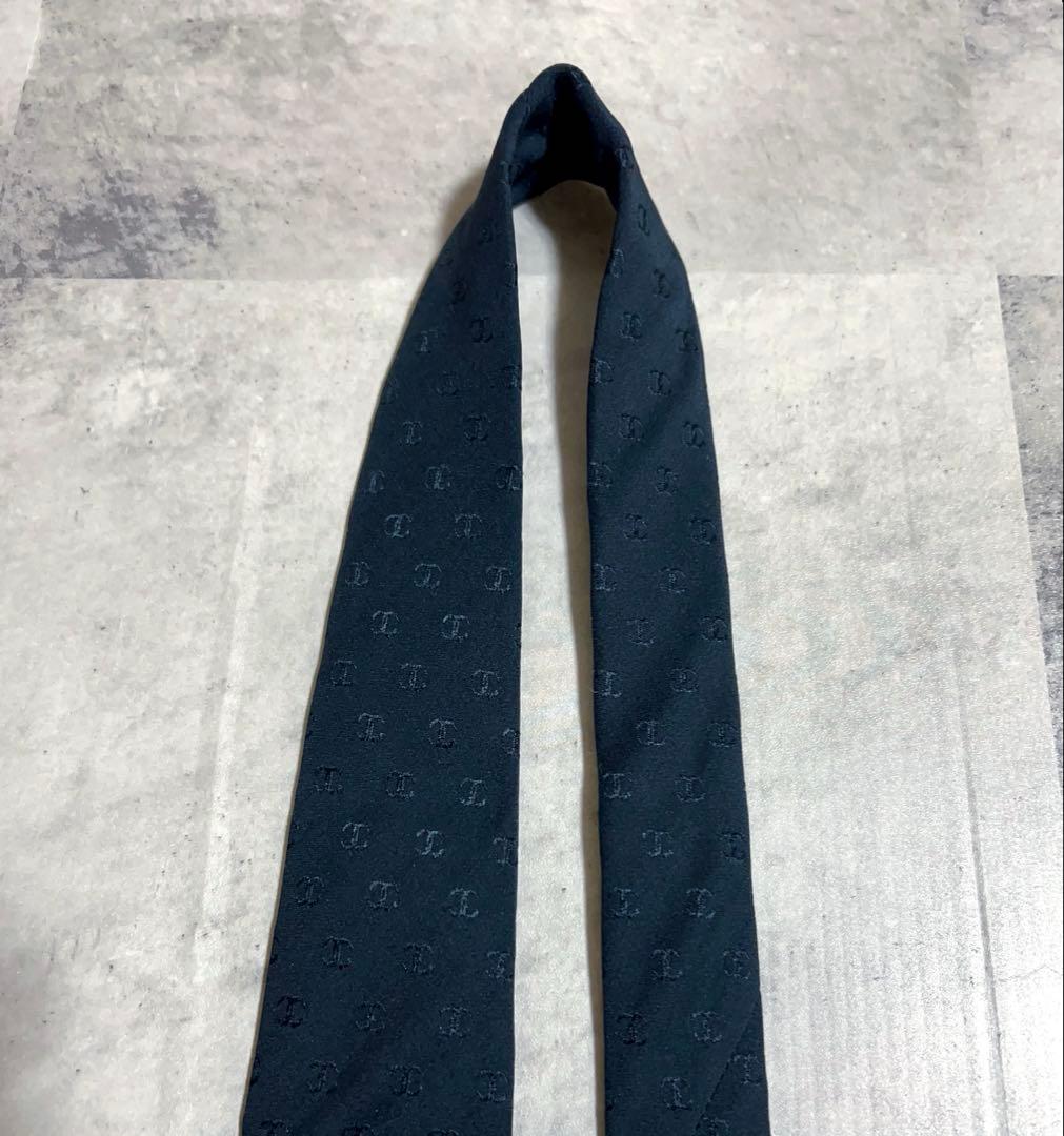 CHANEL ネクタイ ココマーク総柄 ブラック