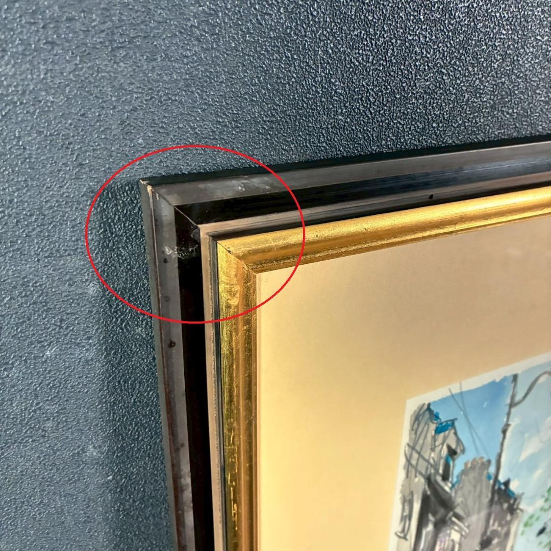 児玉幸雄「パリの朝市」リトグラフ 直筆サイン有 お洒落な額装 フランス