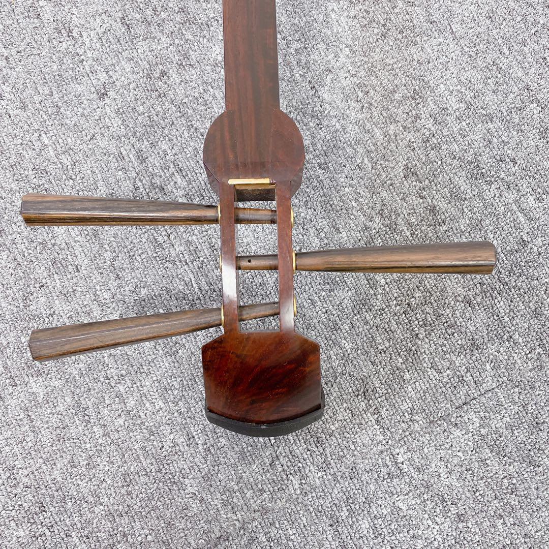 三味線 細棹 金細 トチ紅木 一本溝 綾杉彫り胴 K9 和楽器