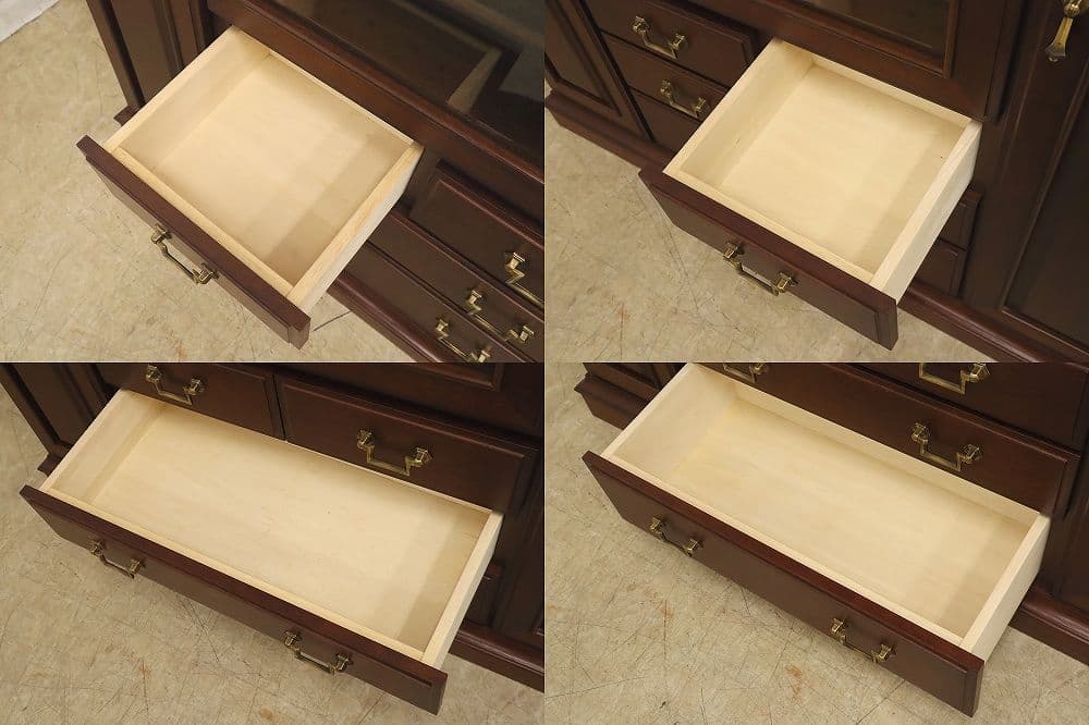 展示品！マルニ【地中海シリーズ】高級サイドボード118・照明付・飾り棚AVボード