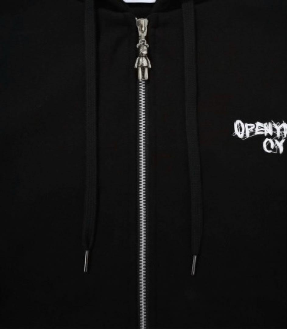 OY オーワイ スケッチオードリー 裏起毛 ジップパーカー くま