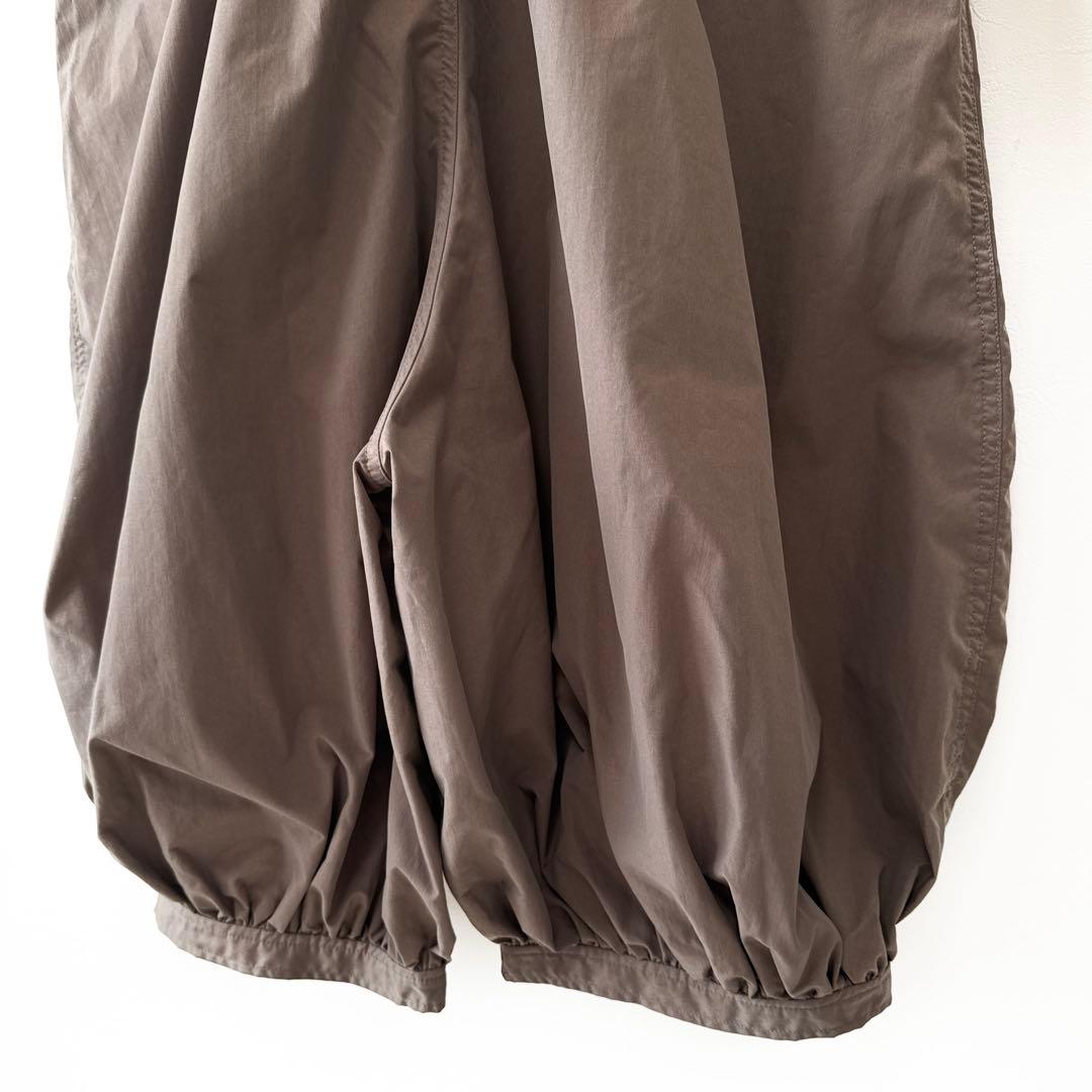 美品 FRAPBOIS ラインサロペット バルーンパンツ ゆったり ブラウン